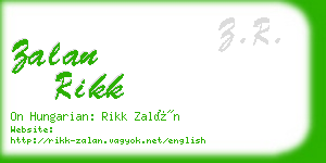 zalan rikk business card